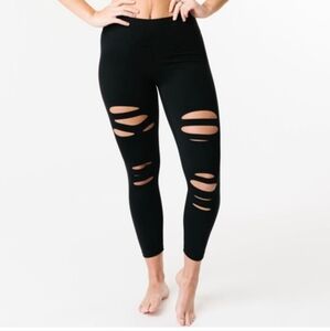 Black Ripped Leggings